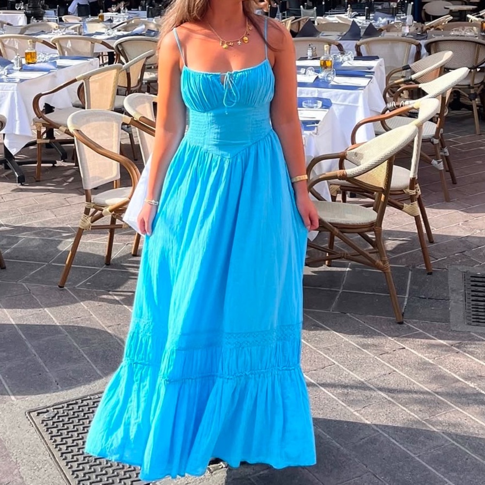 American Eagle Outfitters Blue Maxi Dress